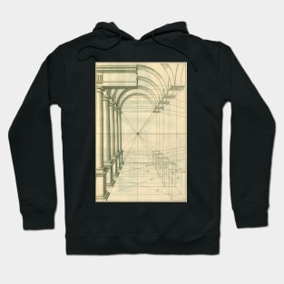 Vintage Architecture, Arches and Columns Perspective by Henricus Hondius Hoodie